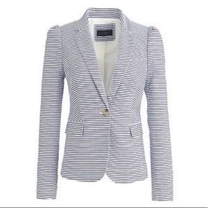 J.Crew Puff Sleeve Striped Blazer in seersucker